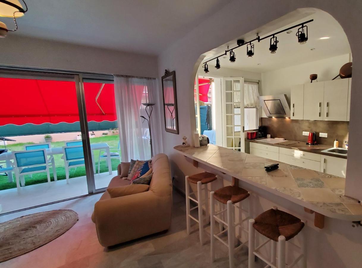 Superbe Rez De Jardin Dans Residence Au Calme Nizza Exterior foto
